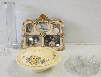 Picture Frame, Bowl With Lid, Candy Dish, Drinking Glass, Glass Cylinder