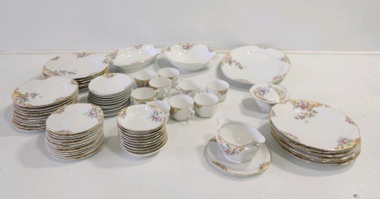 (72) Piece Floral Dish Set