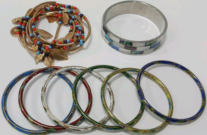 (8) Colorful Bangle Bracelets