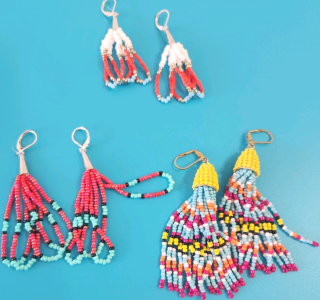 (3) Pairs Of Handmade Native American Earrings