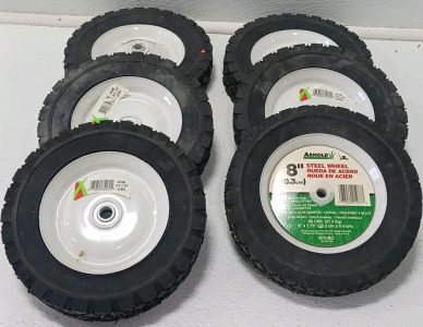 (6) 8" Steel Wheels