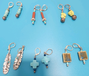 (6) Pairs Of Handmade Native American Earrings