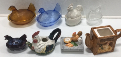 Assorted Rooster Glassware