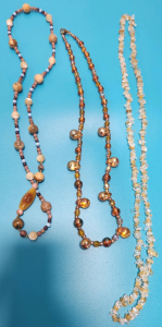 (3) Neutral Tone Handmade Necklaces