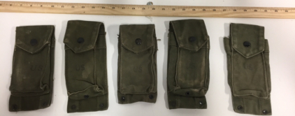 (5) Vietnam Era M14 Rifle Ammo Pouch