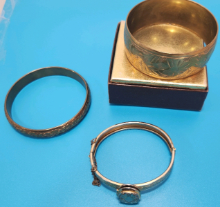 (3) Gold Bracelets