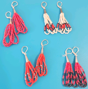 (4) Pairs Of Handmade Native American Earrings