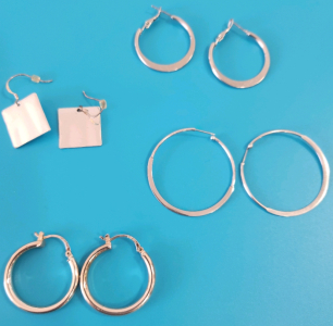 (4) Pairs Of Earrings