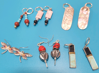 (6) Pairs Of Handmade Native American Earrings