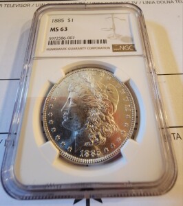 1885 MS63 NGC Morgan Silver Dollar