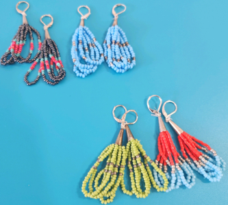 (4) Pairs Of Handmade Native American Earrings