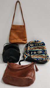 (3) Purses, (1) Packpack