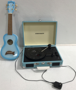 Blue Ukulele, Blue Crosley Mini Record Player
