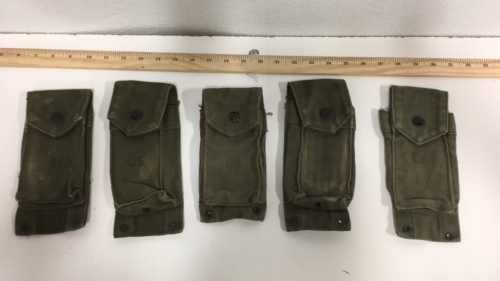 (5) Vietnam Era M14 Rifle Ammo Pouch