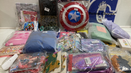 Various Party Supplies: Mermaid, Avengers, Grad, Fiesta, Backdrops and more