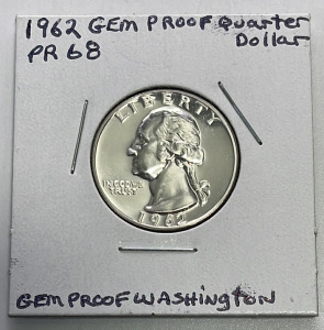(1) 1962 Gem Proof Washington Silver Quarter Dollar PR68
