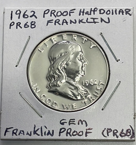 (1) 1962 Proof Silver Franklin Half Dollar PR68