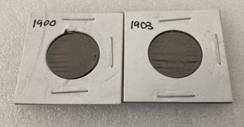 1900 & 1903 Indian Head Pennies