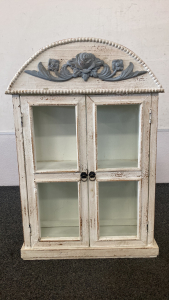 2 Tiered Shabby Chic Mini Hutch &mdash; Missing 1 Pane Of Glass