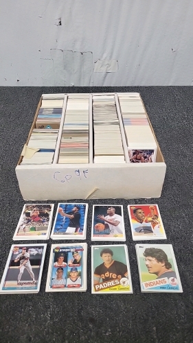 Box of Baseball and Basketball Cards