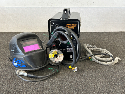 Chicago Electric Welding 90 Amp Flux Wire Welder in Great Condition Please Inspect. includes Small Roll of Welding Wire and Welding Shield