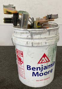 Bucket With Assorted Painting Tools