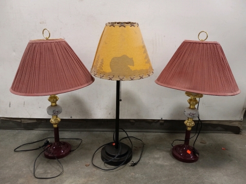 Lot Of 3 Living Room Lamps