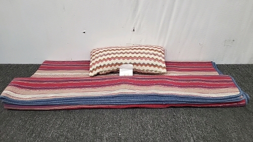 Throw Pillow and Large Lap Blanket