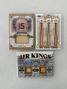 (3) Baseball Numbered Lumber King Cards