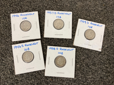 (5) Roosevelt Dimes