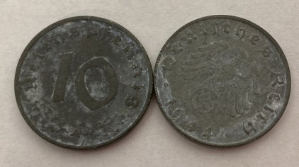 (2) Nazi German WWII Coins