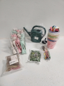 Plant Self Watering Spikes, Watering Can, Garden Pots And Tools, Bungee Netting And More