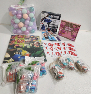 Balls, (2) Truck Toys, Stickers, Slime Kit, (2) Calenders And More