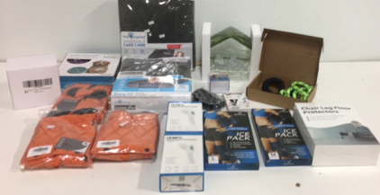 (3) Cozy Small Dog Coats (1) Pet Slow Food Bowl (1) Woofheld No Bark Collar (2) Hobfu Non contact Thermometer (1) Critter box Washable Cage Liner (1) Traing Collar For Dogs and More!!