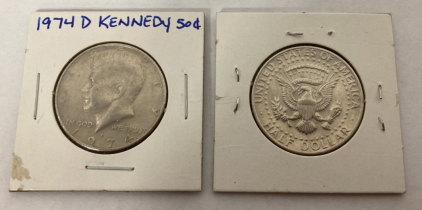 (2) Kennedy Half Dollars