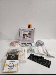 Over The Sink Dish Drying Rack; Keyboard Cover, Dog Toy, Weed Eater Parts And More