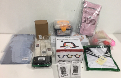 (1) Ping Ping Golf Putting Cup (2) Harland Classic Stainless Steel Flasks (3) Famous Movie Paint By Numbers Sets (9) Snowball Maker throwers (1) Doctor Playset and So Much More!