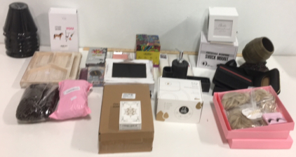 (2) Morica Hair And Beauty Kits (5) Small Replacement Lamp Shades (1) S12 Wearable Electric Breast Pump (1) Professional Microphone Shock Mount (100) 4&rdquo; Multicolor Candles and More!!