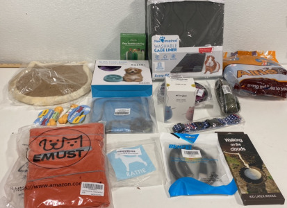 (2)Washable Cage Liners, (1) Slow Food Bowl, (2) Small Toy Bones, and more!