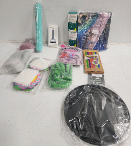 Socks, Garden Hose, Decorative Tray, Blanket, Strechy Strings, Ballons, Vegetable Peeler And More