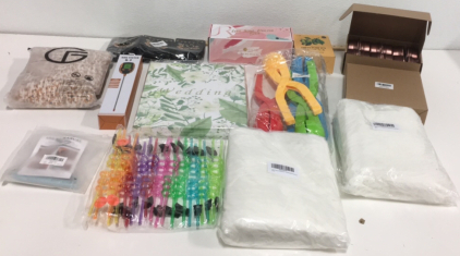 (1) Hummingbird Feeder (12) Crazy Drinking Straws (1) Soil Tester (1) Gel Nail Polish Set (4) Holiday Snowball Makers (1) Wedding Planner Set and Much More!