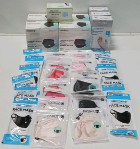 Unopened Face Masks And (3) Boxes Vinyl Gloves