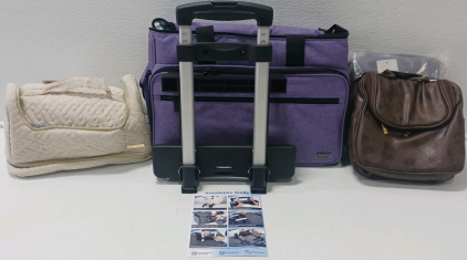Tote Bag With Wheels And (3) Smaller Tote Bags