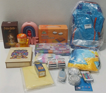 Colored Rubber Band Kots, Poison Bottle Light, Throw Blanket And More