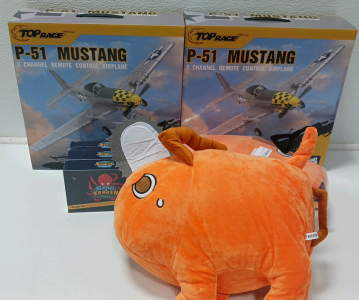 (2) Remote Control Airplanes (2) Plush Cretures And Games