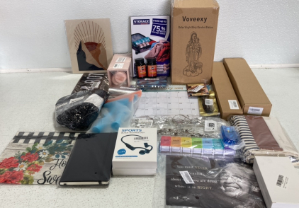 Virgin Mary Garden Statue, Pillow Covers, Pressure Washer Nozzle, Expanding Garden Hose, Notebook, 2023 Calendar, Vacuum Storage Bags and more