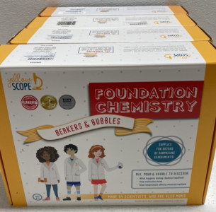 (4) Yellow Scope Kids Chemistry Sets