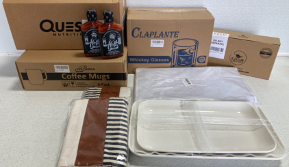 Quest Protein Chips, Whiskey Glasses, Glass Mugs, Dandelion Root Tea, Serving Trays, Pillow Covers, Wrapping Paper Storage, Hoff Hot Sauce