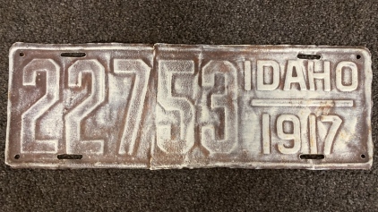 1917 Idaho License Plate