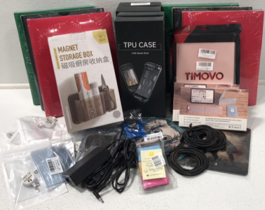 (1) Magnet Storage Box (2) Foldable Keyboards (4) Steam Deck Case (6) 6 pack Plastic Folders (1) Case for Fire 10&10 plus&hellip; and more